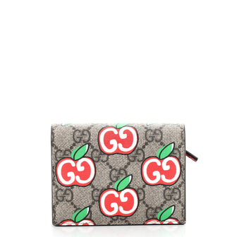 Gucci Flap Card Case Printed GG Coated Canvas