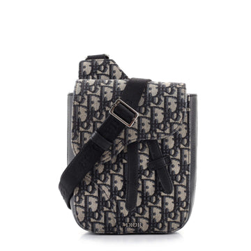 Christian Dior Saddle Rectangular Crossbody Pouch Oblique Canvas