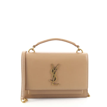 Saint Laurent Sunset Top Handle Chain Wallet Leather