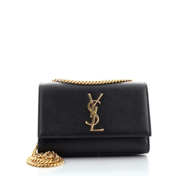 Saint Laurent Classic Monogram Crossbody Bag Grainy Leather Small