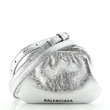 Balenciaga Cloud Coin Purse with Strap Leather