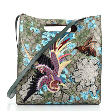 Gucci XL Tote Embroidered Printed GG Coated Canvas Medium