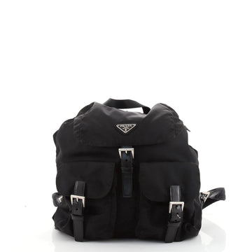 Prada Double Front Pocket Backpack Tessuto Small