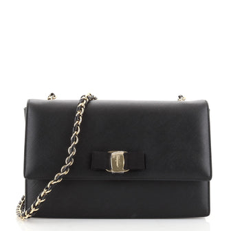 Salvatore Ferragamo Ginny Crossbody Bag Saffiano Leather Medium