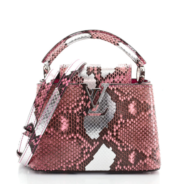 Louis Vuitton Capucines Bag Python Mini Pink 922111