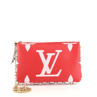 Louis Vuitton Double Zip Pochette Limited Edition Colored Monogram Giant