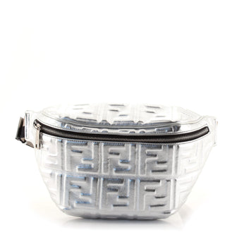 Fendi Zip Waist Bag Zucca Embossed Leather