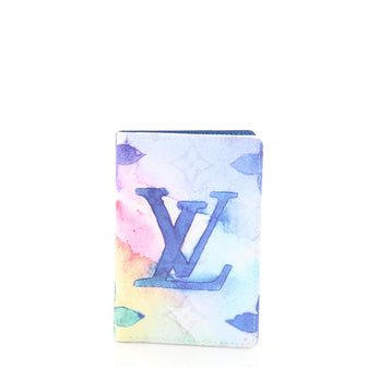 Louis Vuitton Pocket Organizer Limited Edition Monogram Watercolor Canvas