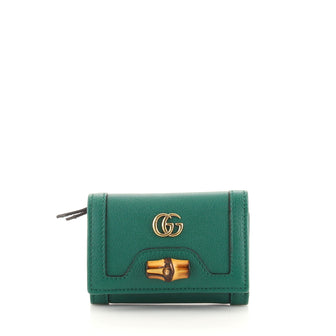 Gucci Bamboo Trifold Wallet Leather Compact