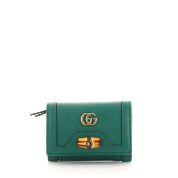 Gucci Bamboo Trifold Wallet Leather Compact