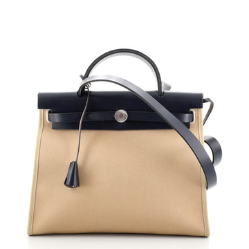 Hermes Herbag Zip Leather and Toile 31