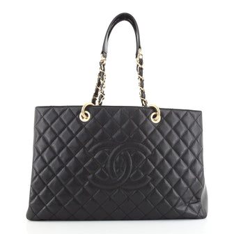 Chanel Grand Shopping Tote Quilted Caviar XL