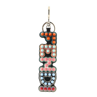 Fendi Fun Fair Keychain Studded Leather