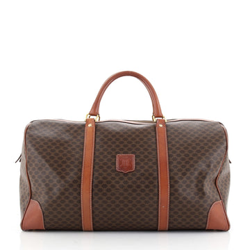 Celine Vintage Duffle Bag Macadam Coated Canvas Large