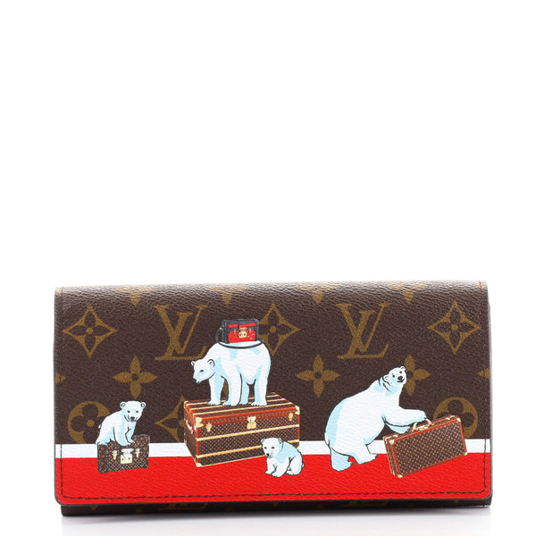 Louis Vuitton Sarah Wallet Limited Edition Christmas Animation Monogram  Canvas Brown 117485106
