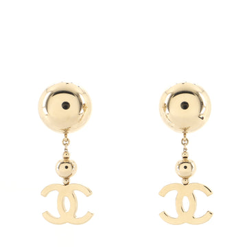 Chanel CC Drop Earrings Metal