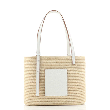 Loewe Square Basket Tote Woven Raffia Small
