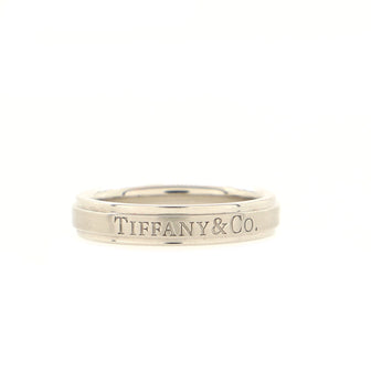 Tiffany & Co. Logo Band Ring Platinum 4mm