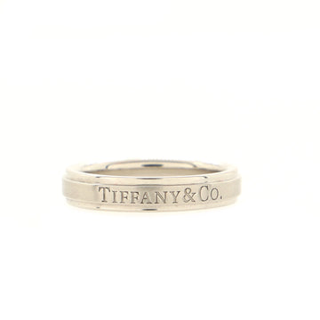 Tiffany & Co. Logo Band Ring Platinum 4mm