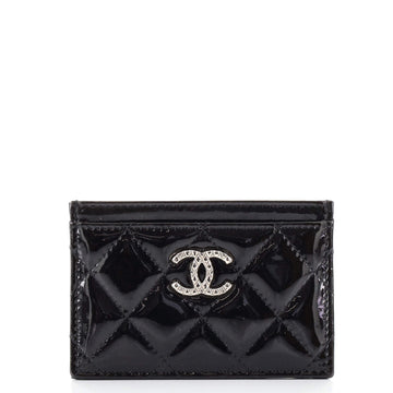 Chanel Brilliant Card Holder Quilted Patent