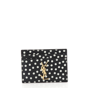 Saint Laurent Classic Monogram Card Holder Printed Leather