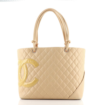 Chanel Cambon Tote Quilted Leather Large