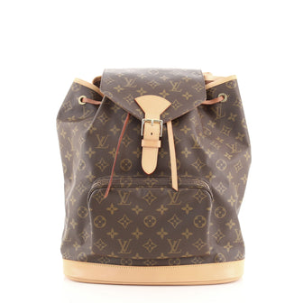 Louis Vuitton Vintage Montsouris Backpack Monogram Canvas GM