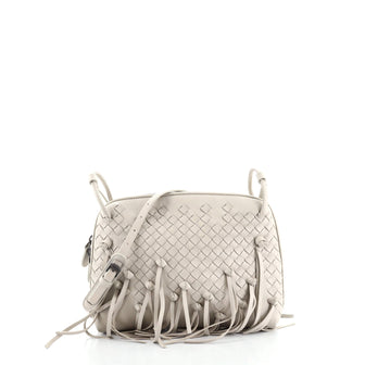 Bottega Veneta Nodini Crossbody Bag Fringe Intrecciato Nappa Small