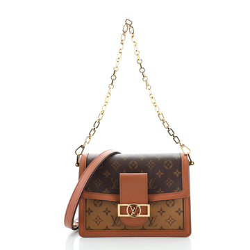 Louis Vuitton Dauphine Shoulder Bag Reverse Monogram Canvas MM
