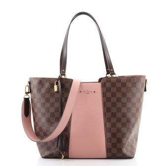 Louis Vuitton Jersey Handbag Damier with Leather