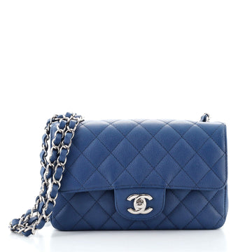 Chanel Classic Single Flap Bag Quilted Caviar Mini