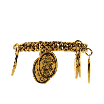 Chanel Vintage Oval Charms Bracelet Metal