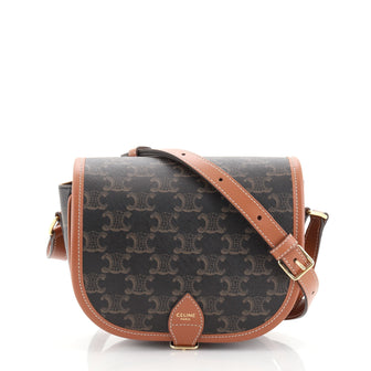 Celine Folco Bag Triomphe Coated Canvas Medium