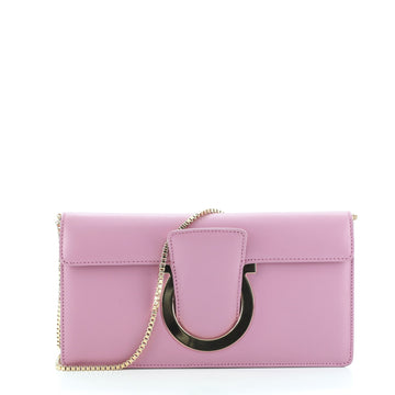 Salvatore Ferragamo Thalia Chain Clutch Leather Small