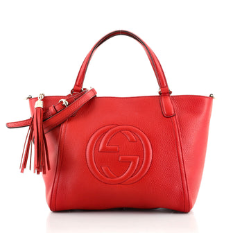 Gucci Soho Convertible Top Handle Bag Leather Small