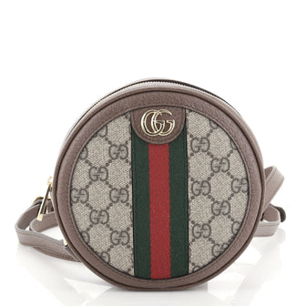 Gucci Ophidia Round Backpack GG Coated Canvas Mini