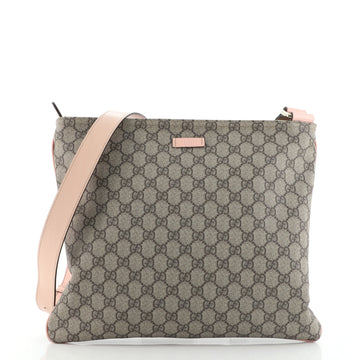 Gucci Zip Top Messenger Bag GG Coated Canvas Large