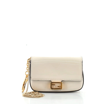 Fendi Chain Baguette Charm Bag Patent Nano