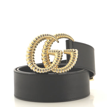 Gucci Torchon GG Marmont Belt Leather Wide