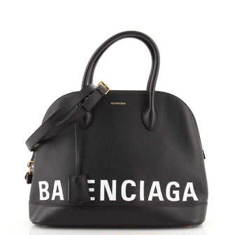 Balenciaga Logo Ville Bag Leather Medium