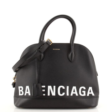 Balenciaga Logo Ville Bag Leather Medium
