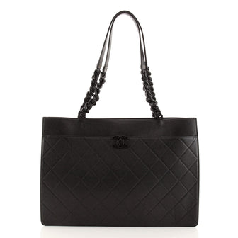 Chanel My Everything Tote Quilted Caviar Large