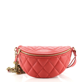 Balenciaga Souvenir Belt Bag Quilted Leather XS