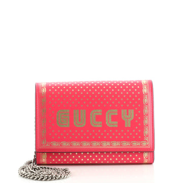 Gucci Wallet on Chain Limited Edition Printed Leather