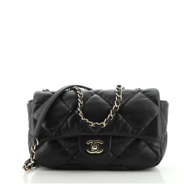 Chanel Puffy Bubbly CC Flap Bag Quilted Calfskin Medium