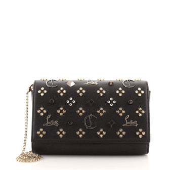 Christian Louboutin Paloma Clutch Embellished Leather Small