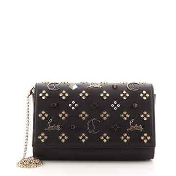Christian Louboutin Paloma Clutch Embellished Leather Small