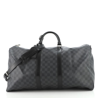 Louis Vuitton Keepall Bandouliere Bag Damier Graphite 55