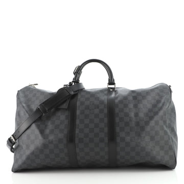Louis Vuitton Keepall Bandouliere Bag Damier Graphite 55