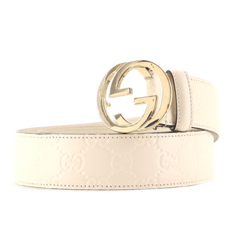 Gucci Interlocking G Belt Guccissima Leather Wide